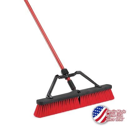 Libman Commercial 24 Multi Sweep, Brace And Handle, 4PK 823